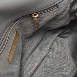 Pre Owned Chanel Grey Quilted Leather Small 19 Flap Bag