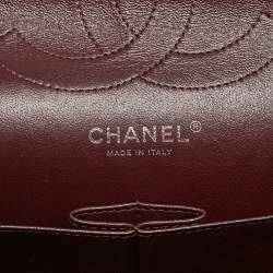 Pre Owned Chanel Black Quilted Caviar Leather Jumbo Classic Double Flap Bag