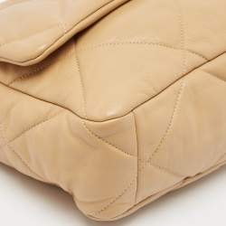Chanel Beige Quilted Leather Large 19 Flap Bag