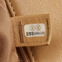 Chanel Beige Quilted Leather Large 19 Flap Bag