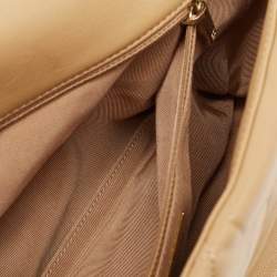 Chanel Beige Quilted Leather Large 19 Flap Bag