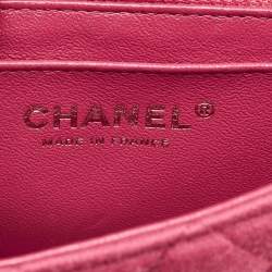 Chanel Pink Quilted Jersey Small Classic Single Flap Bag 