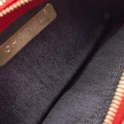 Pre Owned Chanel Red Leather CC Mania Double Zip Waist Belt Bag