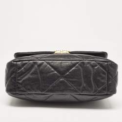 Pre Owned Chanel Black Quilted Leather Medium 19 Flap Bag