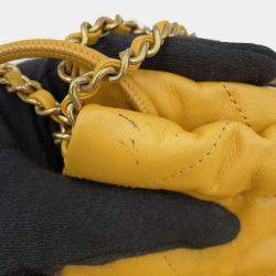 Chanel Yellow Shiny Calf Leather 22 Shoulder Bag