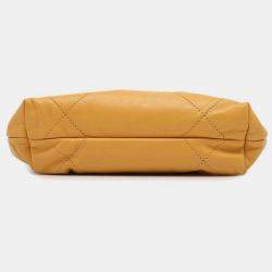 Chanel Yellow Shiny Calf Leather 22 Shoulder Bag