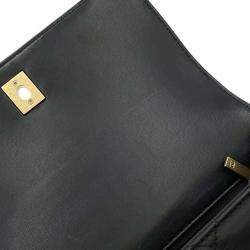Chanel Black Lambskin Matelasse Chain Top Handle Bag