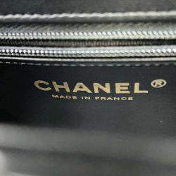 Pre Owned Chanel Black Shiny Calf Leather Mini Kelly Shoulder Bag