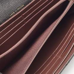 Chanel Black Quilted Caviar Leather Classic Flap Continental Wallet
