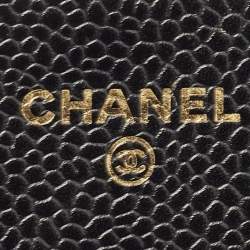Chanel Black Quilted Caviar Leather Classic Flap Continental Wallet