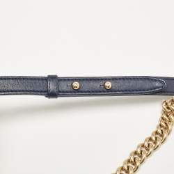 Chanel Navy Blue/Black Quilted Leather Small Boy Flap Bag
