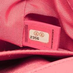 Pre Owned Chanel Pink Stitch Quilted Leather Medium Boy Flap Bag