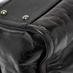 Chanel Black Glazed Leather Small Deauville Shopping Tote