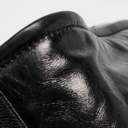 Chanel Black Glazed Leather Small Deauville Shopping Tote