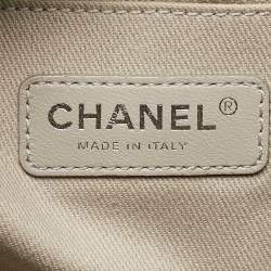 Chanel Black Glazed Leather Small Deauville Shopping Tote