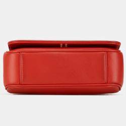 Chanel Red Lambskin CC Mania Flap Bag
