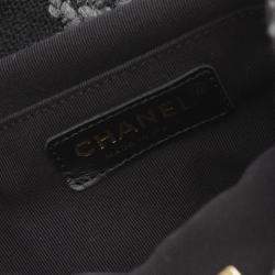 Chanel Black Grey Fabric Coco Mark Backpack