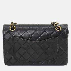 Chanel Matelasse 23 Chain Shoulder Bag Leather Black