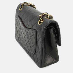 Chanel Matelasse 23 Chain Shoulder Bag Leather Black