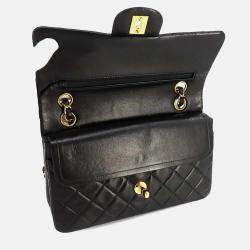 Chanel Matelasse 23 Chain Shoulder Bag Leather Black