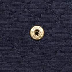 Chanel Blue Quilted Jersey Chain Pouch