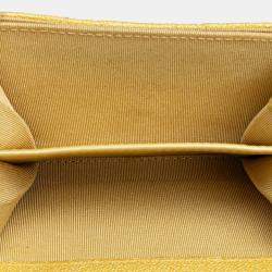 Chanel Gold Caviar Leather Quilted Iridescent Flap Card Holder on Chain