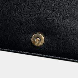 Chanel Black Quilted Aged Calfskin Gabrielle Wallet On Chain