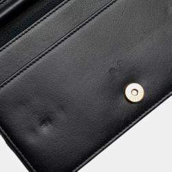 Chanel Black Quilted Aged Calfskin Gabrielle Wallet On Chain