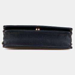 Chanel Black Quilted Aged Calfskin Gabrielle Wallet On Chain
