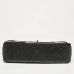 Chanel Black Quilted Leather Maxi Classic Double Flap Bag