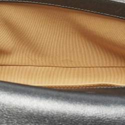 Chanel Metallic Grey Quilted Leather Medium Boy Flap Bag