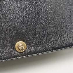 Chanel Metallic Grey Quilted Leather Medium Boy Flap Bag