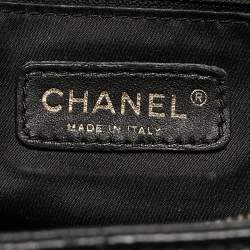 Pre Owned Chanel Black Quilted Caviar Leather Grand Shopping Tote