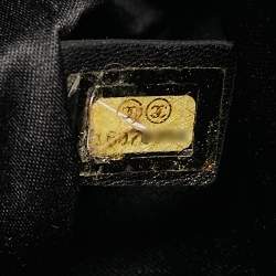 Pre Owned Chanel Black Quilted Caviar Leather Grand Shopping Tote
