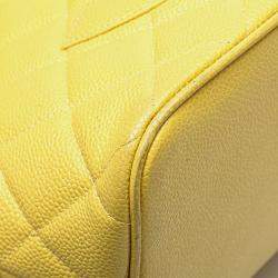 Chanel Yellow Caviar Medallion Tote Bag