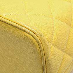 Chanel Yellow Caviar Medallion Tote Bag