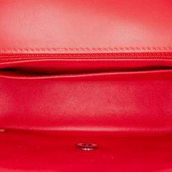 مملوكة مسبقًا Chanel Red Mini Rectangular Classic Patent Single Flap