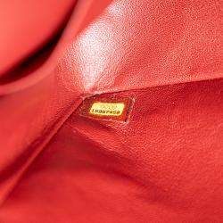Chanel Red Caviar Leather Medium Classic Double Flap Shoulder Bag