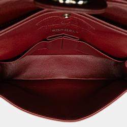 Chanel Red Caviar Leather Medium Classic Double Flap Shoulder Bag