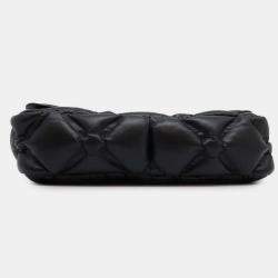 Chanel Black Lambskin Bubble Leather Chain Shoulder Bag