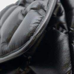 Chanel Black Lambskin Bubble Leather Chain Shoulder Bag