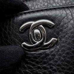 Pre Owned Chanel Black Leather CC Executive Tote Bag
