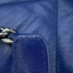 Pre Owned Chanel Blue Lambskin Leather 19 Flap Chain Shoulder Bag