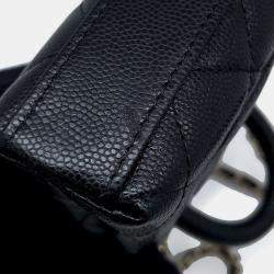 Chanel Black Caviar Leather Coco Handle Bag 