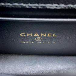 Chanel Black Caviar Leather Coco Handle Bag 
