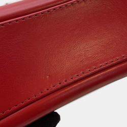 Chanel Red Leather Gabrielle Small Hobo Chain Shoulder Bag