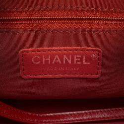 Chanel Red Leather Gabrielle Small Hobo Chain Shoulder Bag