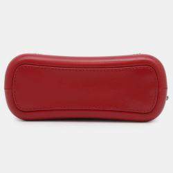 Chanel Red Leather Gabrielle Small Hobo Chain Shoulder Bag