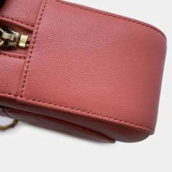 Chanel Pink Lambskin Leather Camera Shoulder Bag