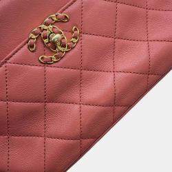 Chanel Pink Lambskin Leather Camera Shoulder Bag